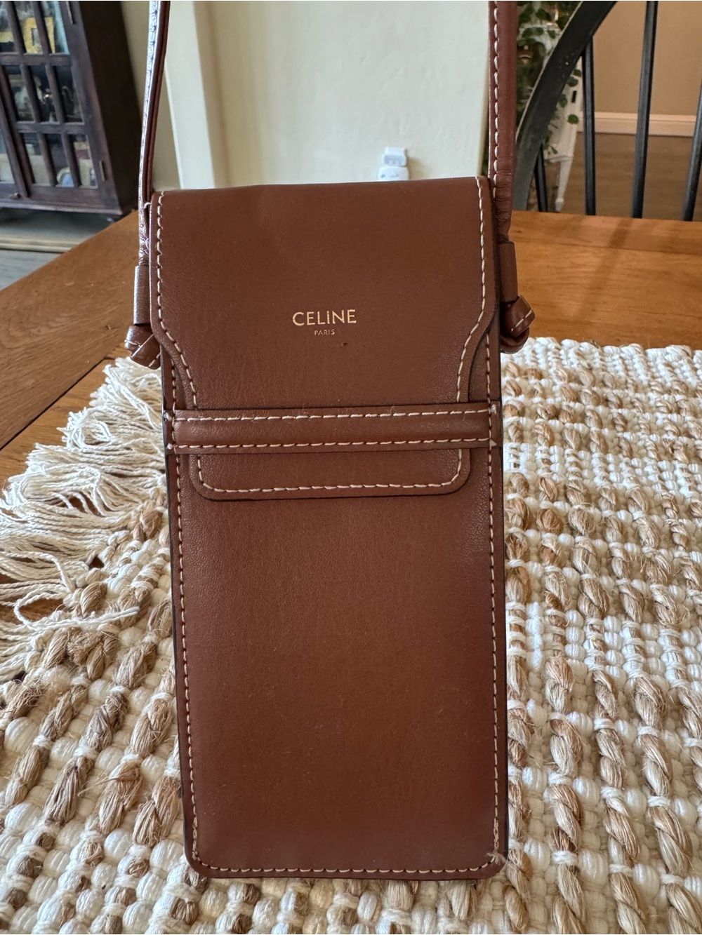 Celine Paris Calfskin Leather
Crossbody Sunglasses /Card
Pouch